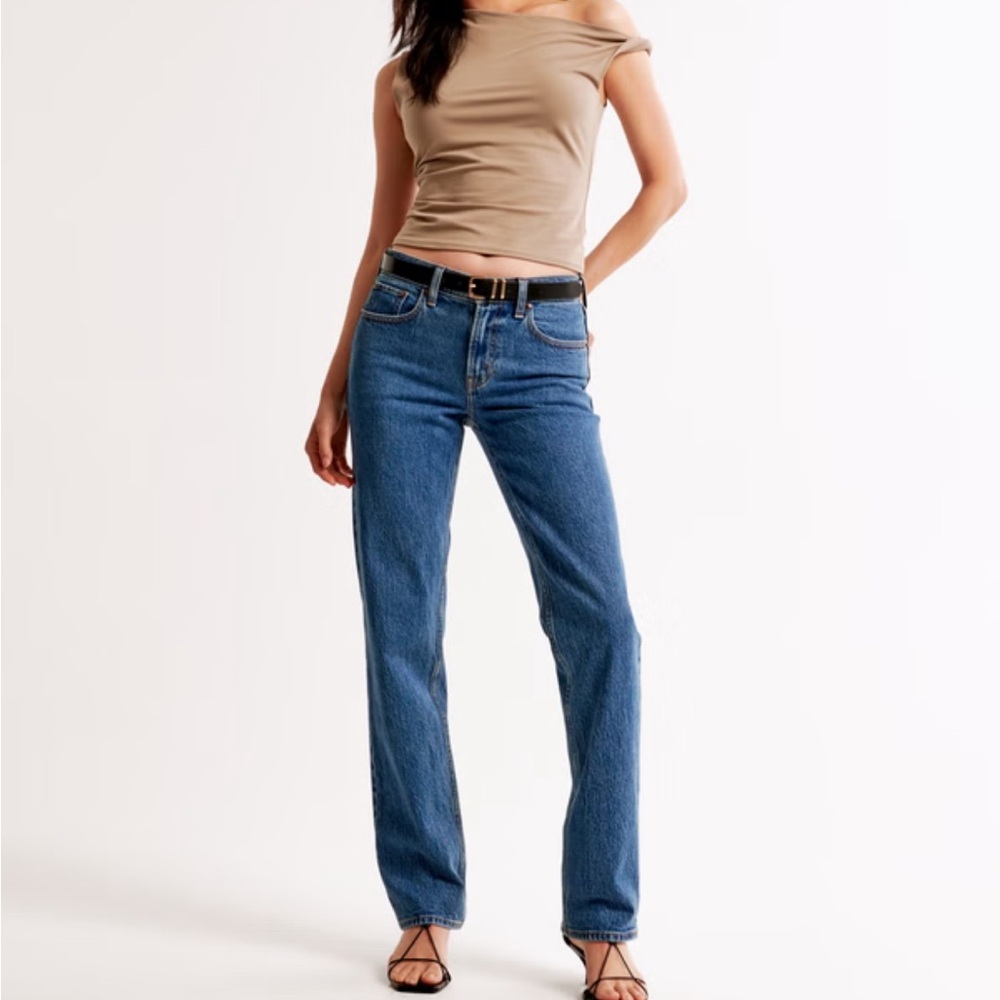 Abercrombie & Fitch Blue Straight Leg Jeans
